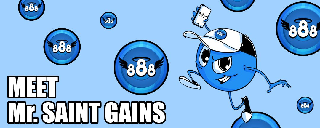 mascot of 888 meme coin - Mr. Saint Gains