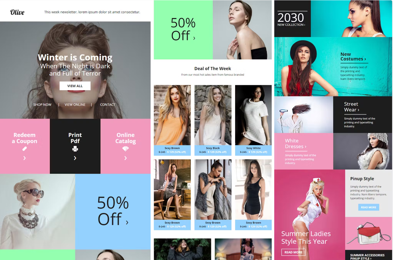 Envato Elements "Olive - Fashion Ecommerce Email Newsletter Template