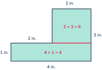 Solution to finding the area of an irregular shape 