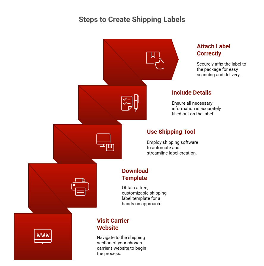 infographics of How to Create Shipping Labels
