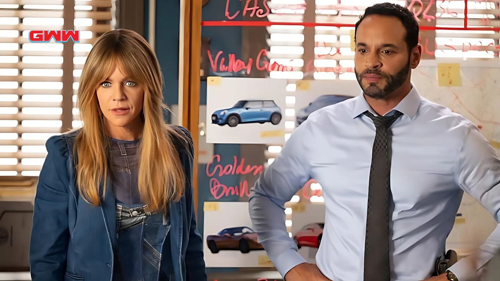 Kaitlin Olson as Morgan Gillory and Daniel Sunjata as Adam Karadec in High Potential Season 1