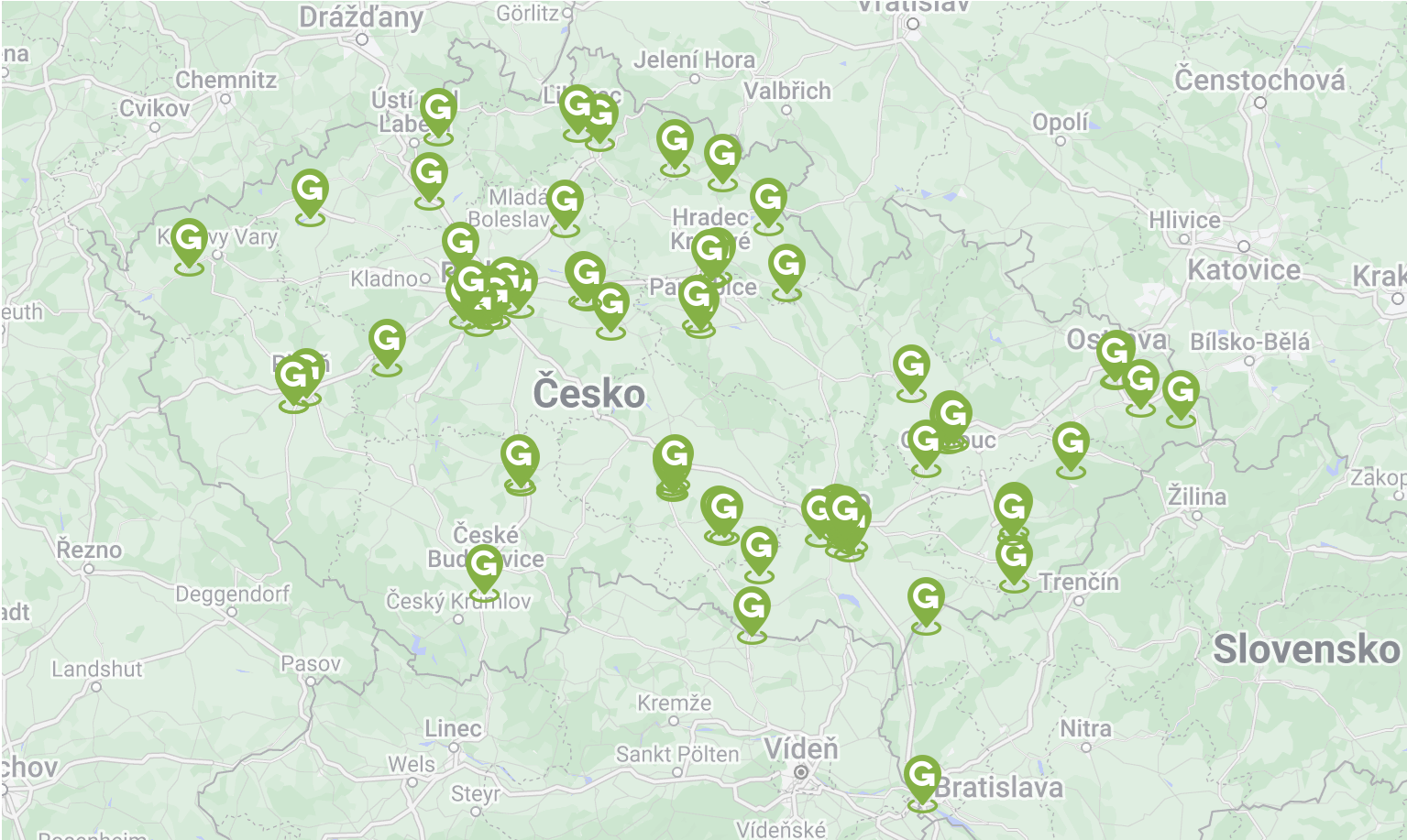 Mapa partnerů vyhrajsolary.cz