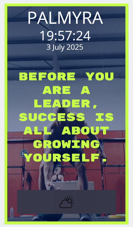 Dynamic employee engagement quote digital signage template for company culture quotes.
