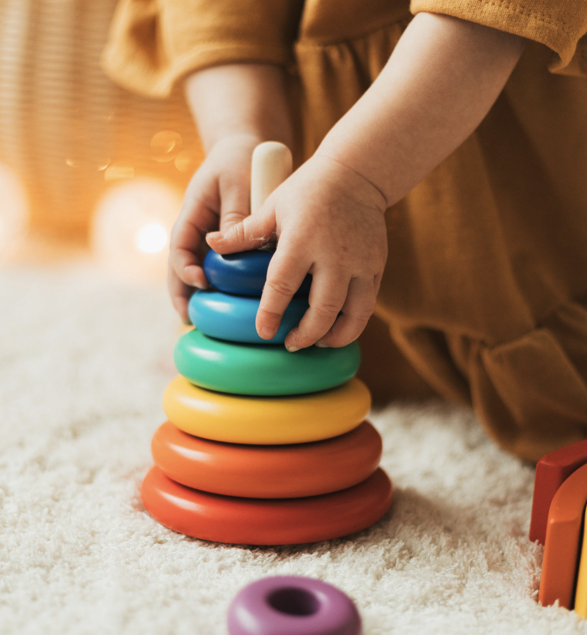 Wooden Stacking Rings, Montessori Toy 1 Year Old, Rainbow Stacker Personalized on Etsy