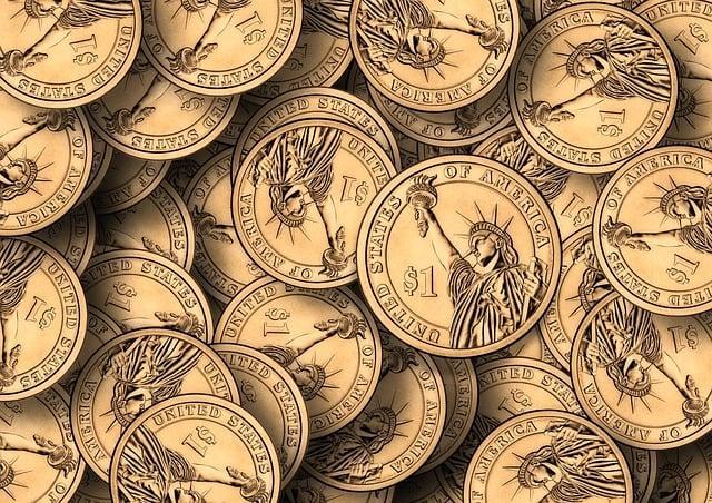 Free Dollars Coins illustration and picture