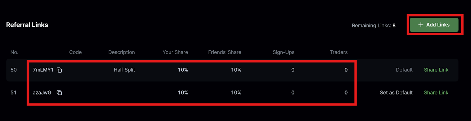 LeveX Referral Links
