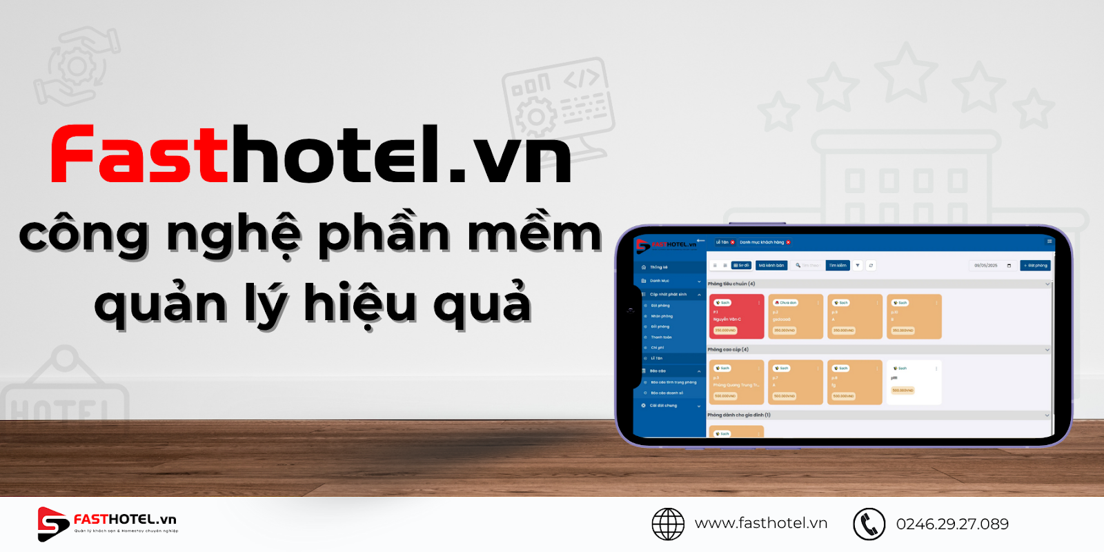 Fasthotel.vn - Công nghệ phần mềm quản lý hiệu quả, hiện đại
