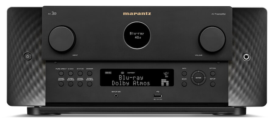 Marantz AV 20 preamp/processor front view.