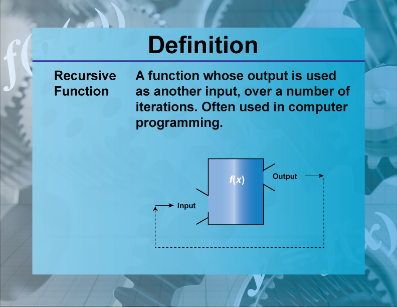 Definition--Functions and Relations Concepts--Recursive Function |  Media4Math