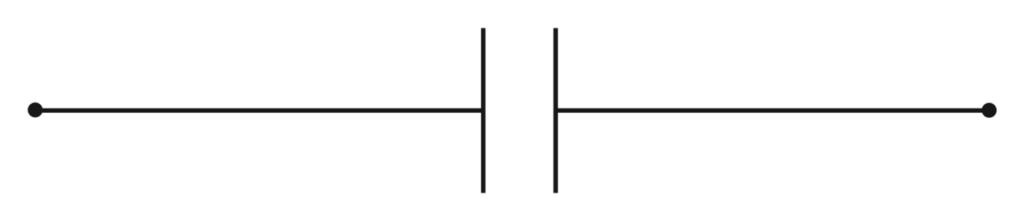 Símbolo de um capacitor