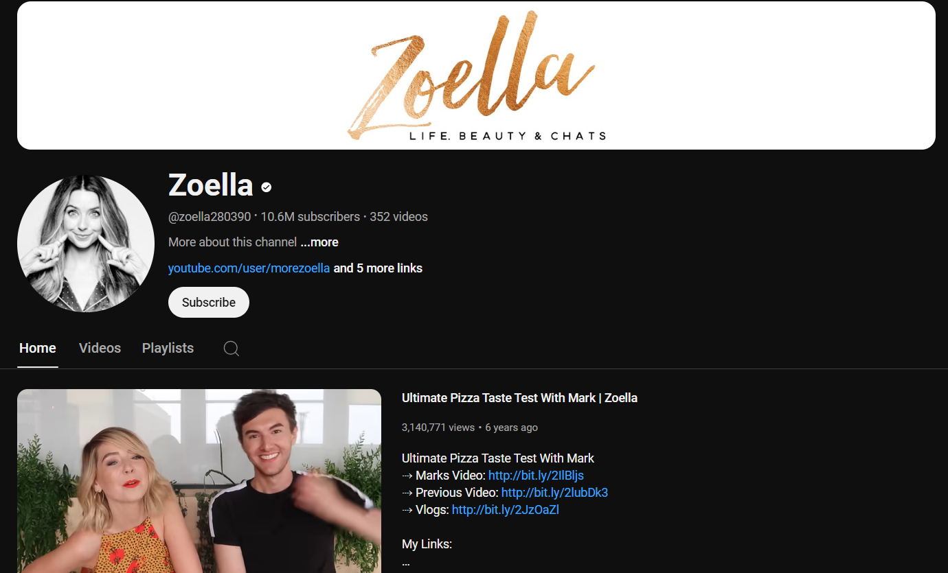 Zoella Video Blog Example