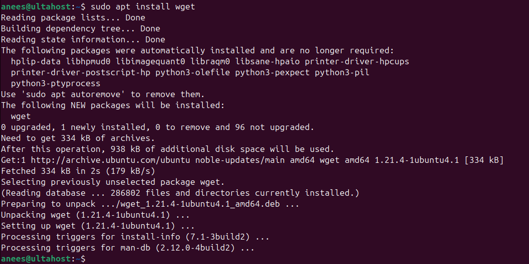 install wget