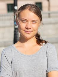 A photo of environmental activist Greta Thunberg.