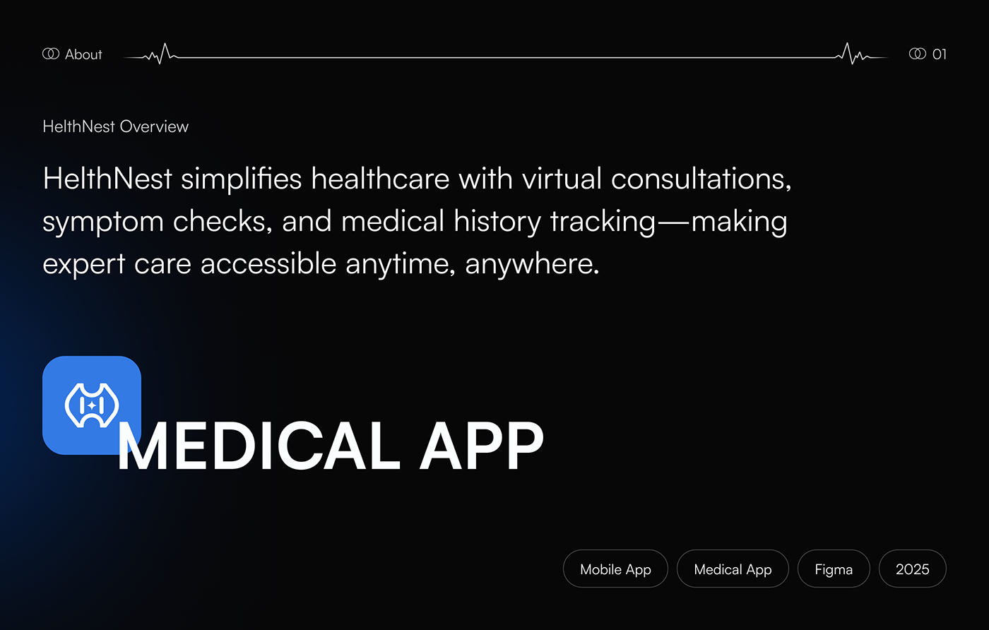 Image from the HealthNest: A Modern Medical App Design article on Abduzeedo