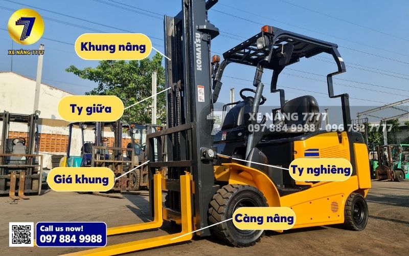 Vị trí và cấu tạo khung nâng