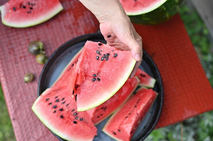 sliced watermelon