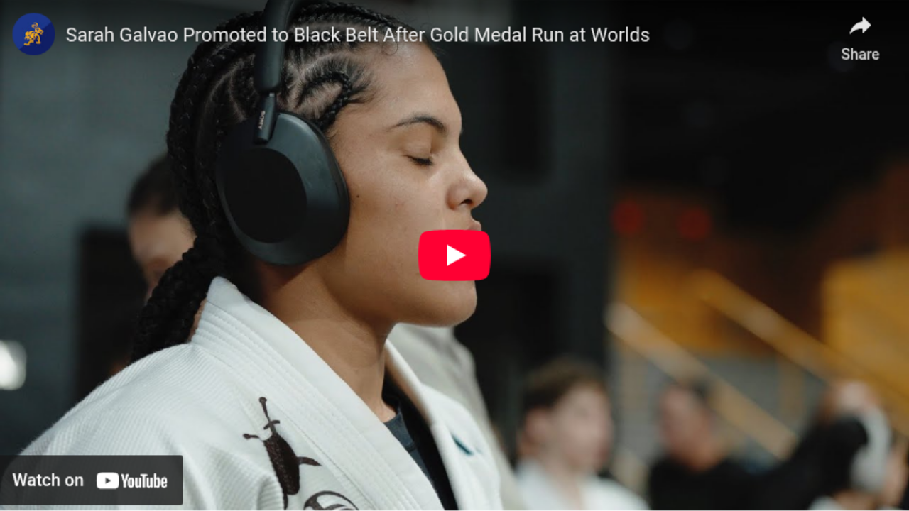  Sarah Galvao Promoted to Black Belt After Gold Medal Run at Worlds

