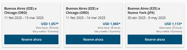 Descuento en vuelos a Estados Unidos y Canadá Por tiempo limitado