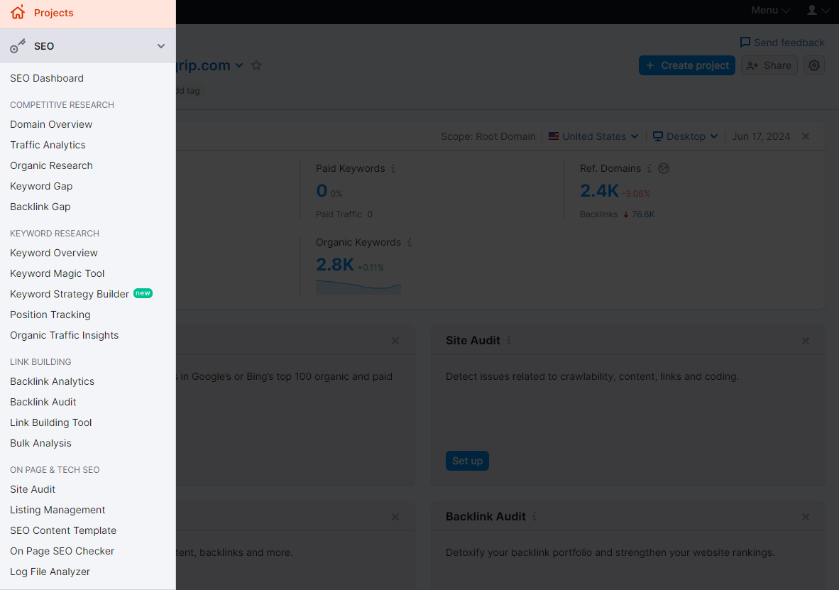 AI marketing tools for analytics and reporting - Semrush