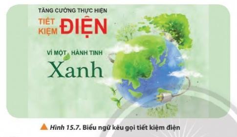 BÀI 15 NĂNG LƯỢNG VÀ CÔNGMở đầu: Năng lượng tồn tại ở khắp mọi nơi xung quanh chúng ta. Việc đưa ra một định nghĩa hoàn thiện về năng lượng đang là một thử thách cho các nhà khoa học. Trong cơ học, năng lượng được hiểu như thế nào trong một số trường hợp cụ thể? Khi được truyền từ vật này sang vật  khác bằng tác dụng lực thì phần năng lượng này được đo như thế nào?Đáp án chuẩn: Năng lượng là khả năng làm biến đổi về trạng thái hoặc thực hiện công, tác dụng lên một hệ vật chất. Khi được truyền từ vật này sang vật khác bằng cách tác dụng lực thì phần năng lượng bằng công của lực tác dụng.1. Năng lượngCâu 1: Quan sát Hình 15.1, hãy cho biết tên những dạng năng lượng liên quan mà em đã được học ở môn khoa học tự nhiên. Đáp án chuẩn:Động năng, điện năng, nhiệt năng, quang năng, năng lượng âm thanh, thế năng hấp dẫn, thế năng đàn hồi, năng lượng hóa học, năng lượng hạt nhân.Câu 2: Một thỏi socola (Hình 15.2) có khối lượng 60g chứa 280 cal năng lượng. Hãy tính lượng năng lượng của thỏi socola này theo đơn vị joule. Đáp án chuẩn:  280 cal= 1171,52 J2. Định luật bảo toàn năng lượngCâu 1: Quan sát hình 15.3, hãy cho biết cách thức truyền năng lượng và phân tích sự chuyển hóa năng lượng trong từng trường hợp.Đáp án chuẩn: a, Ánh sáng mặt trời qua thấu kính hội tụ tại 1 điểm trên giấy làm giấy bốc cháy thông qua quá trình truyền năng lượng ánh sángb, Nhiệt năng truyền từ bếp gas sang ấm nước và nước trong ấm thông qua quá trình truyền nhiệtc, Năng lượng từ tay người truyền qua thanh củi khiến củi nóng nên thông qua quá trình các dụng lựcd, Điện năng truyền từ thiết bị sạc tới chiếc điện thoại thông qua quá trình truyền năng lượng điện từCâu 2: Hãy chỉ ra quá trình truyền và chuyển hóa năng lượng trong một số trường hợp như Hình 15.4 và 15.5.Đáp án chuẩn: 15.4: Động năng của người được truyền cho xe thông qua quá trình tác dụng lực15.5 a, Ban đầu người ở dưới truyền động năng cho người chơi xích đu thông qua quá trình tác dụng lực. Sau đó xích đu tự rơi xuống dưới nhò vào tác dụng của trọng lực.15.5b, Động năng được người truyền cho bình thông qua quá trình tác dụng lực. 15.5c, Giấy và bề mặt được tay người truyền năng lượng thông qua quá trình tác dụng lựcCâu 3: Tìm hiểu và giải thích tại sao không thể chế tạo được động cơ hoạt động liên tục mà không cần cung cấp năng lượng cho động cơ.Đáp án chuẩn:Bởi vì trong quá trình hoạt động luôn có một phần năng lượng bị mất đi (do ma sát, sinh nhiệt,...) Câu 4: Từ những vật liệu đơn giản như các thanh gỗ thẳng, hòn bi, máng cong, dây không dãn,... Hãy tạo ra các mô hình thí nghiệm minh họa sự chuyển hóa và bảo toàn năng lượng.Đáp án chuẩn:Chuẩn bị: 2 đến 5 quả cầu thép giống hệt nhau, nhiều sợi dây mảnh, 1 khung có đế vững chắc.Cách tiến hành: Buộc quả cầu bằng sợi dây mảnh sau đó treo lên khung thép như hình trênCâu 5: Lời kêu gọi tiết kiệm điện (Hình 15.7) có thể hiểu là để bảo toàn năng lượng được hay không?Đáp án chuẩn: Hình 15.7 không phải là để bảo toàn năng lượng được. Tiết kiệm điện là để tránh ô nhiễm môi trường, biến đổi khí hậu 3. Công của một lực không đổi