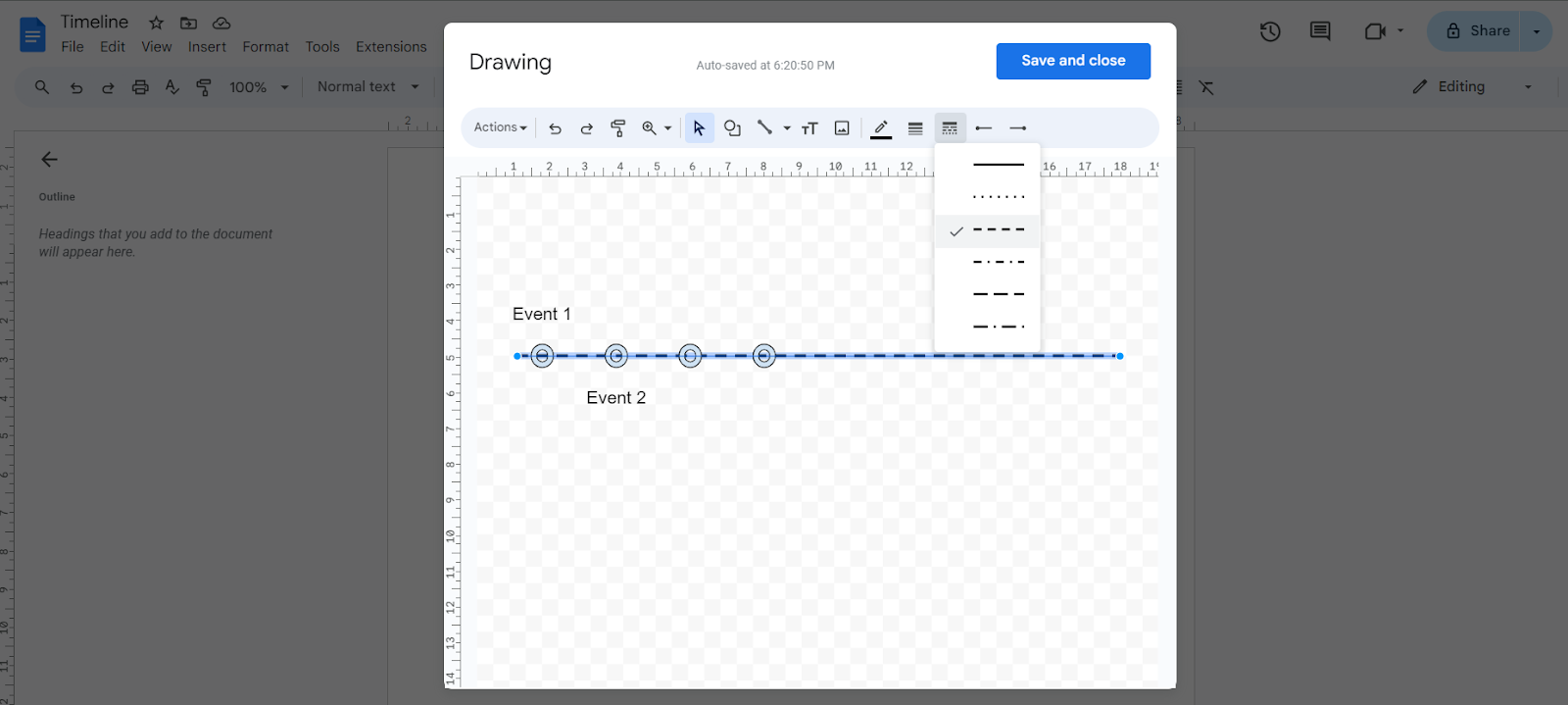 Modify the line styles and add arrowheads