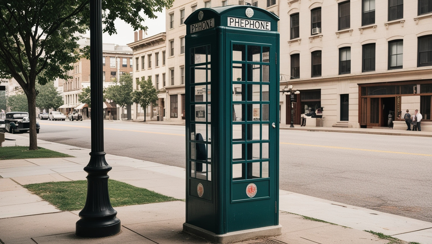 1939s Outdoor Phone Booth in US
