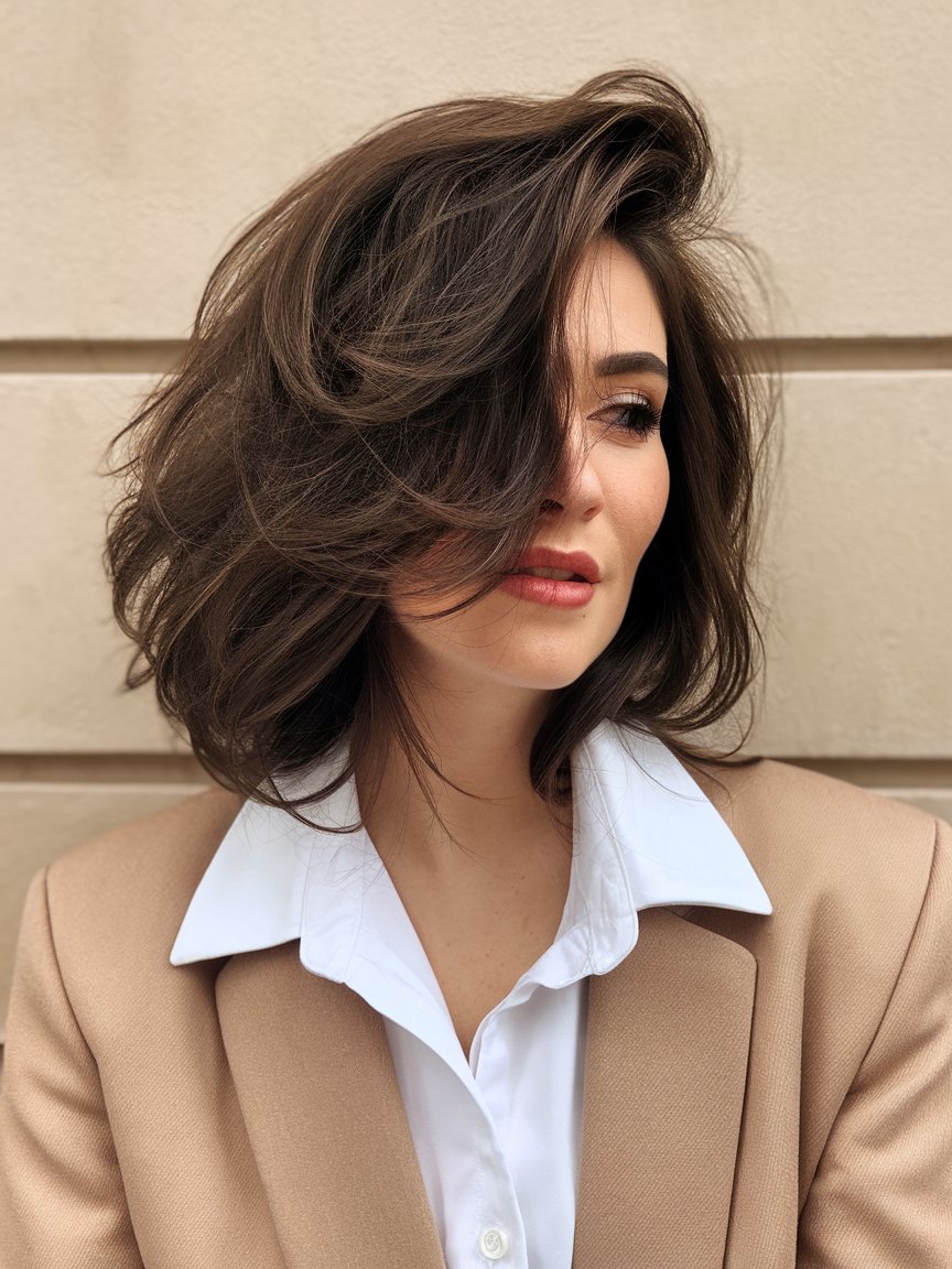 3. Voluminous Layered Bob