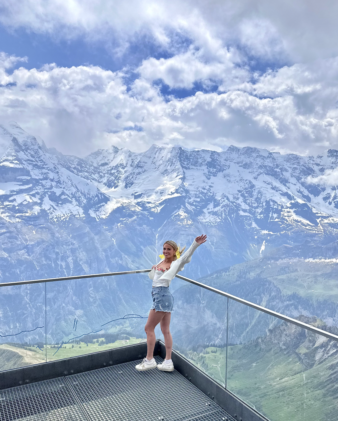 Sky on top of Schilthorn summet in Switzerland