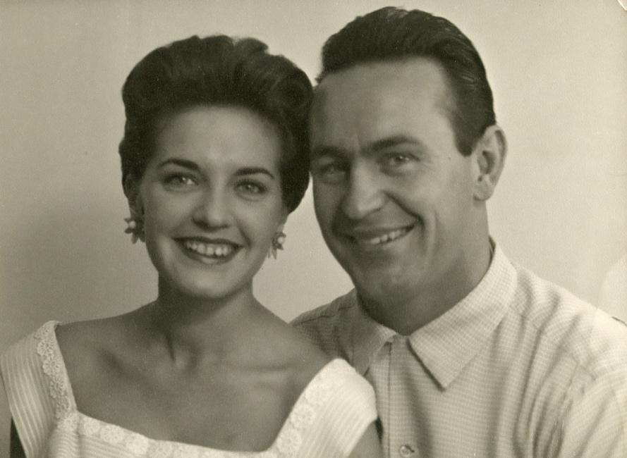 Ron & Gill, just engaged, 1957.