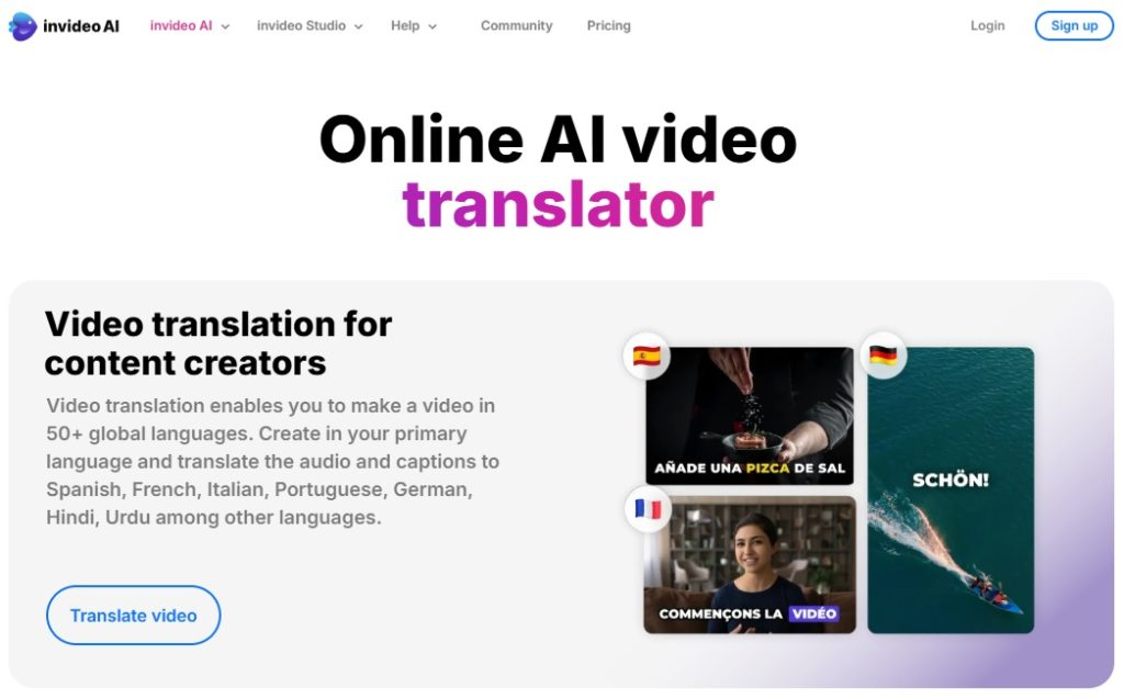 Invideo AI Video Translator