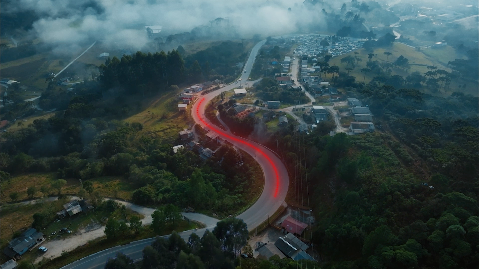 Vista aérea do primeiro S do Senna fora de Interlagos