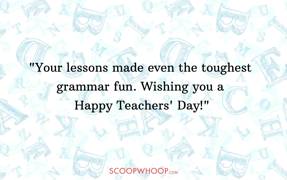 teachers day wishes for english teacher