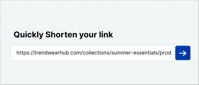 Paste long affiliate link in Replug