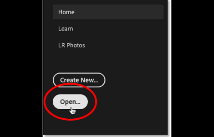 photoshop open image setting