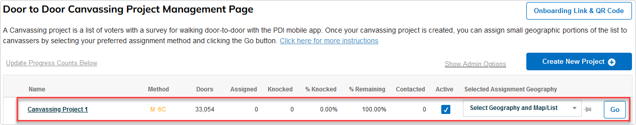 Creating a Door-to-Door Canvassing Project – PDI Help Center