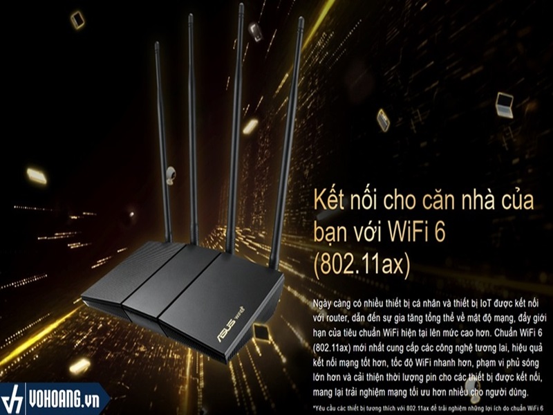 Asus RT-AX1800HP có vẻ bề ngoài hiện đại và hiệu năng được đánh giá cao 