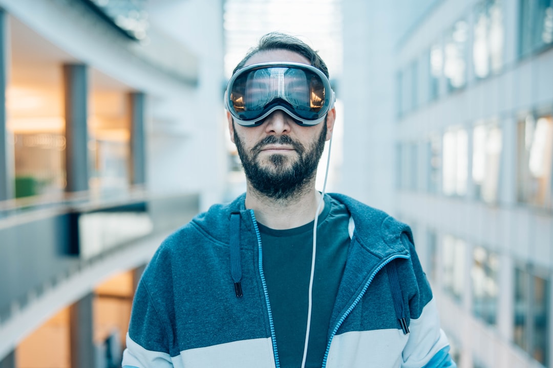 Man Wearing a Apple Vision Pro 