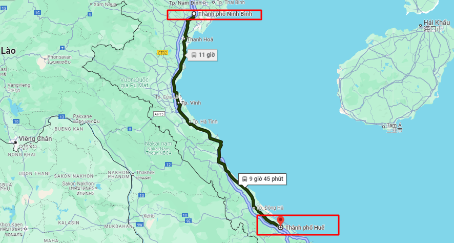 Trains from Ninh Binh to Hue 1