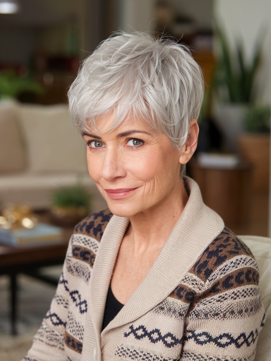 32. Silver Pixie with Soft Texture