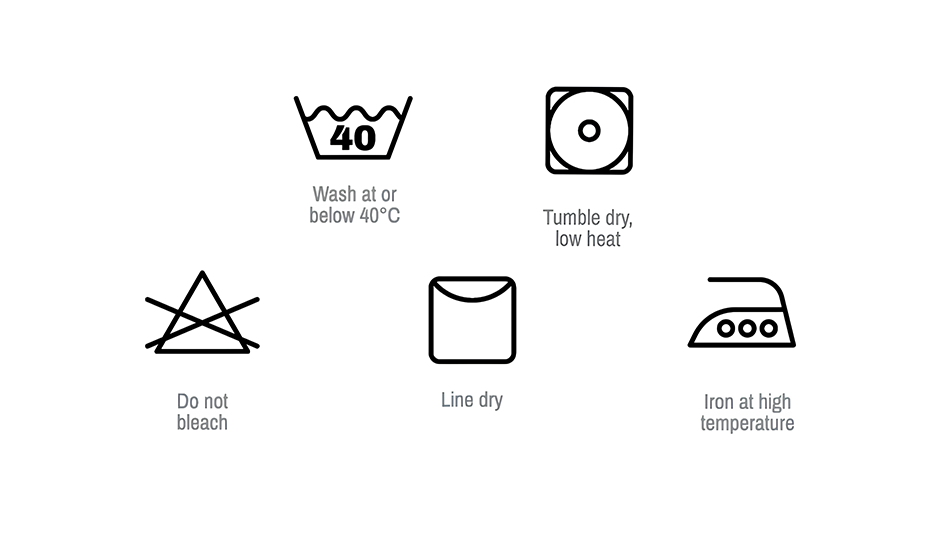 cotton care label symbols