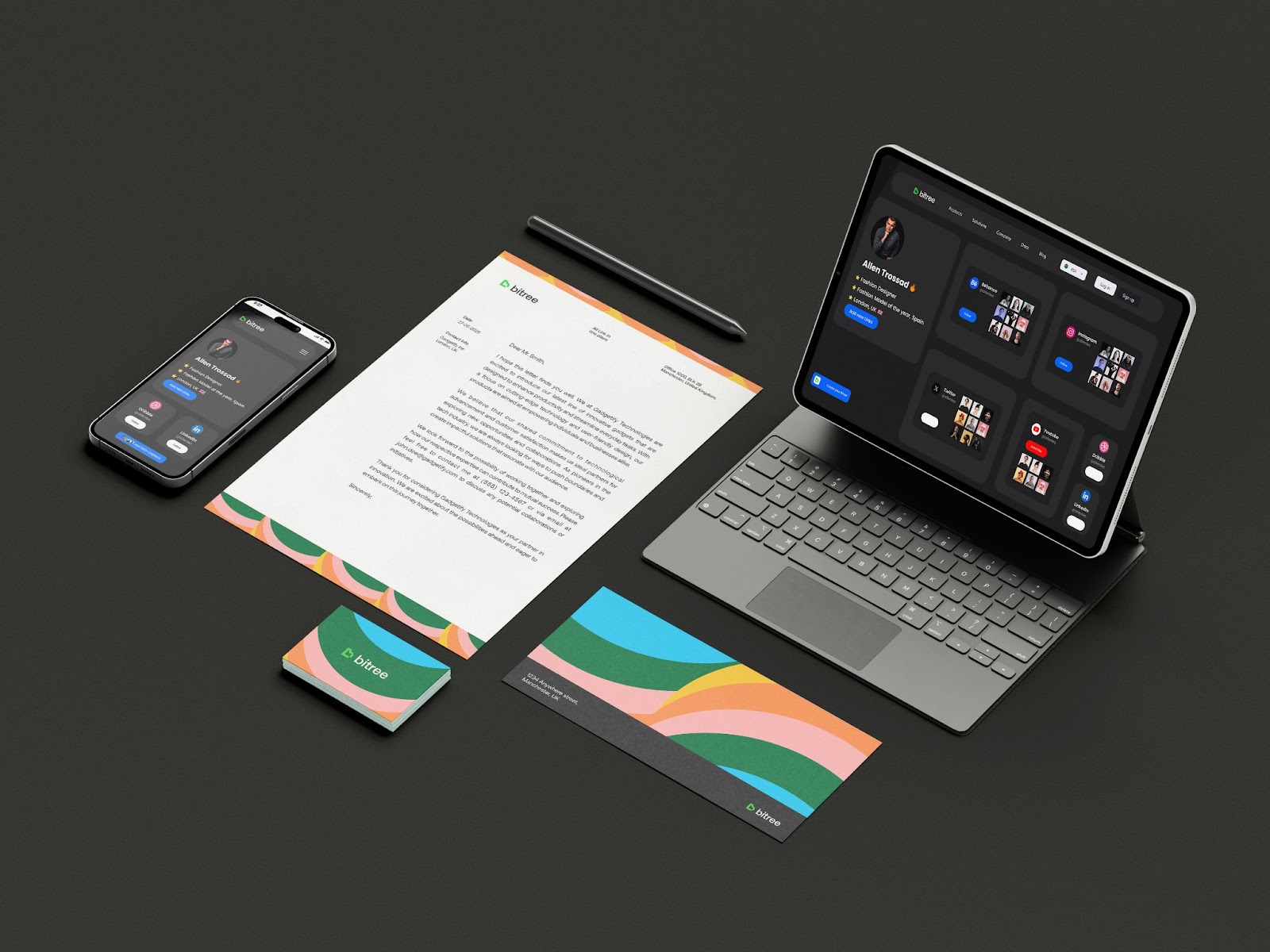 Image from the Streamlined Branding for Bitree’s Link Management Platform article on Abduzeedo