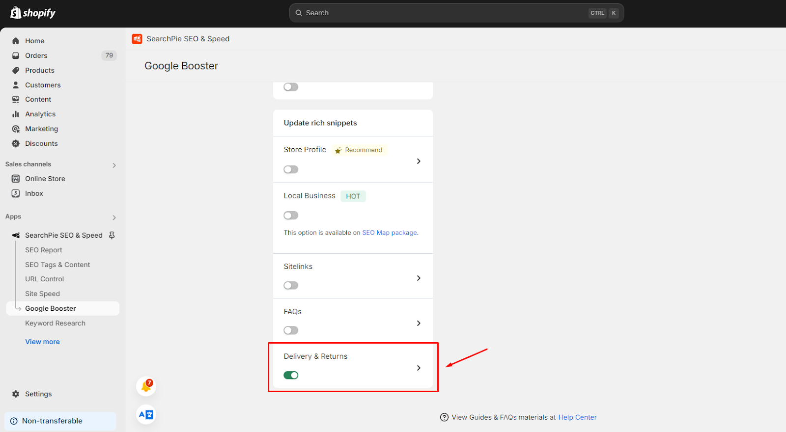 Delivery & Returns Schema