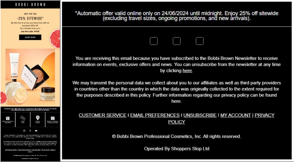 Bobbi Brown’s email
