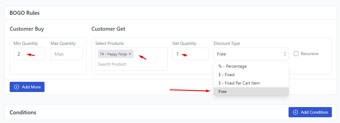 BOGO WooCommerce quantity discounts