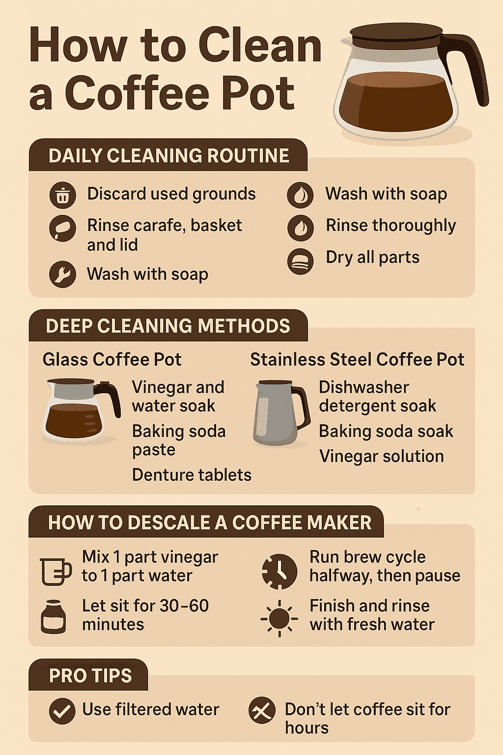 How to Clean a Coffee Pot: The In-Depth, No-Nonsense Guide (Infographics)