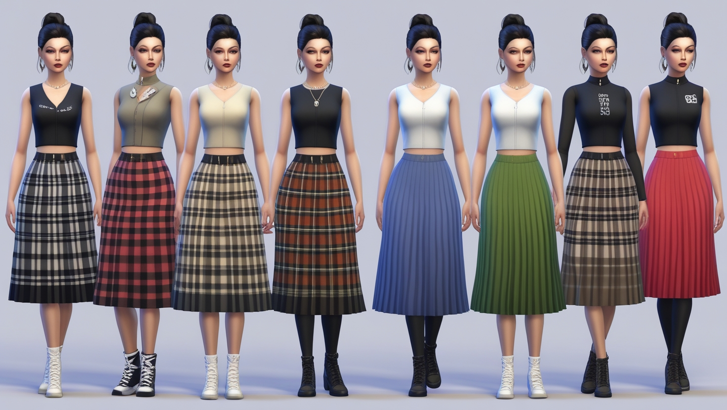 Sims 4 Lexicon Pleated Skirt