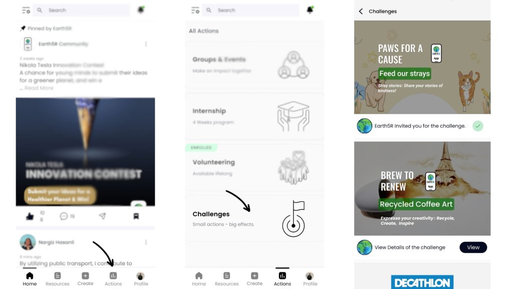earth5r app challenges