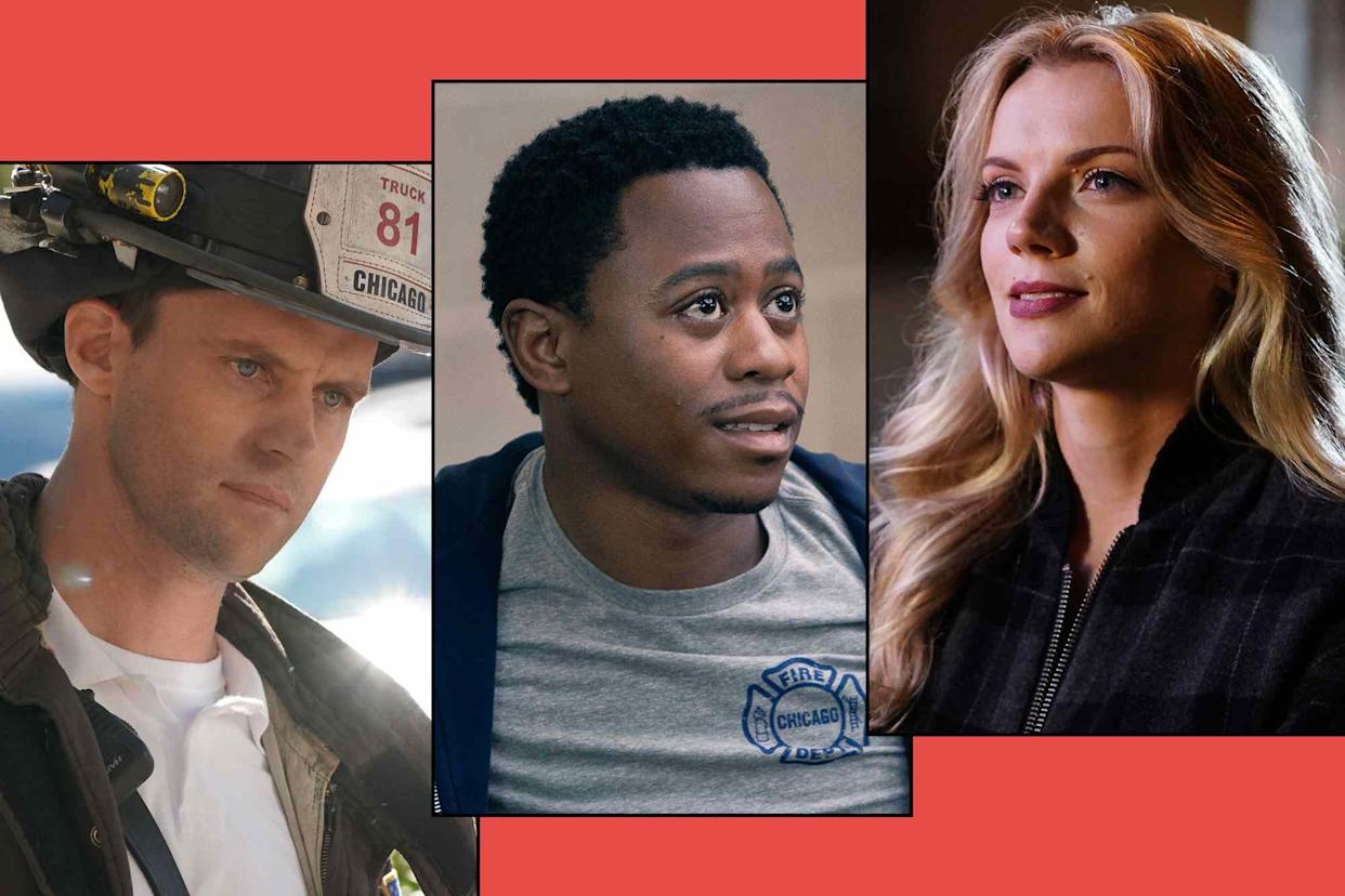 Elizabeth Morris/NBCU Photo Bank/NBCUniversal via Getty; Adrian S. Burrows Sr./NBC/NBCU Photo Bank via Getty; Elizabeth Morris/NBCU Photo Bank/NBCUniversal via Getty Jesse Spencer as Matthew Casey; Daniel Kyri as Darren Ritter; Kara Killmer as Sylvie Brett