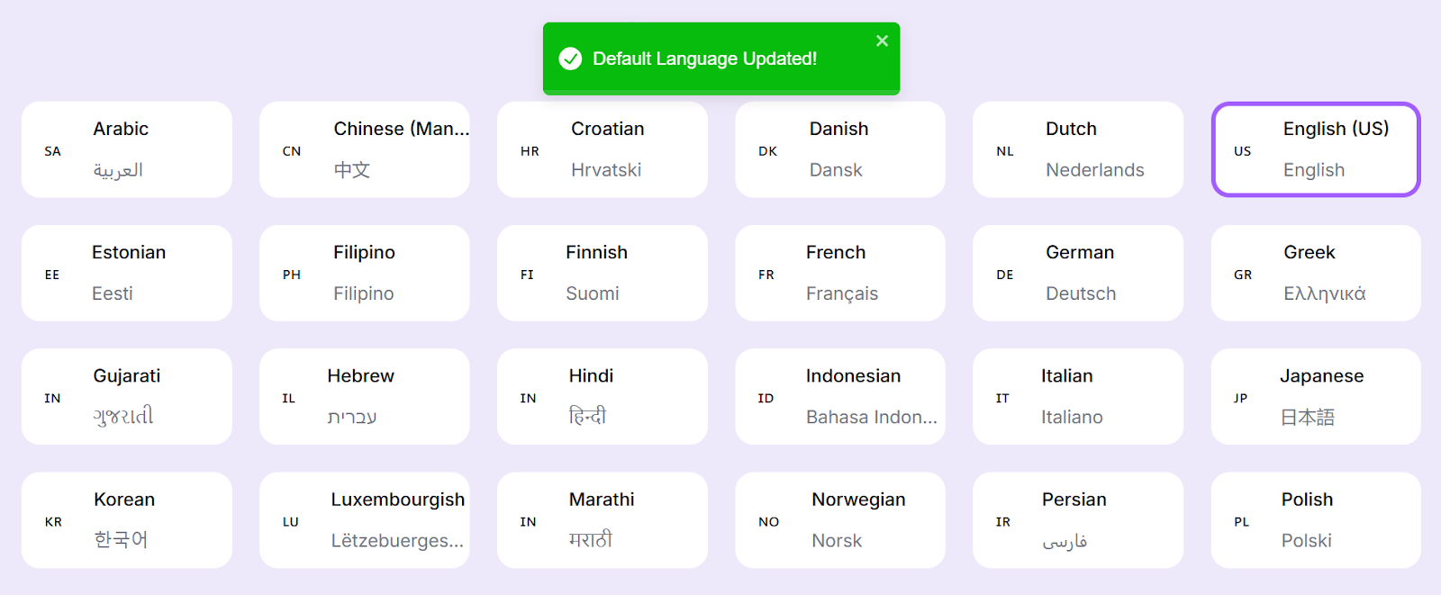 Choose Your Language and Role