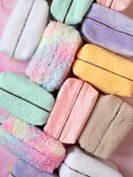 Plush Cosmetic Pouch - various colours